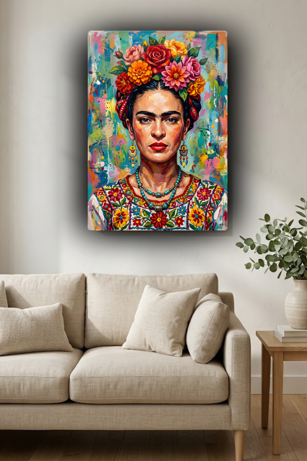 Quadro Frida Kahlo Expressionista Sala