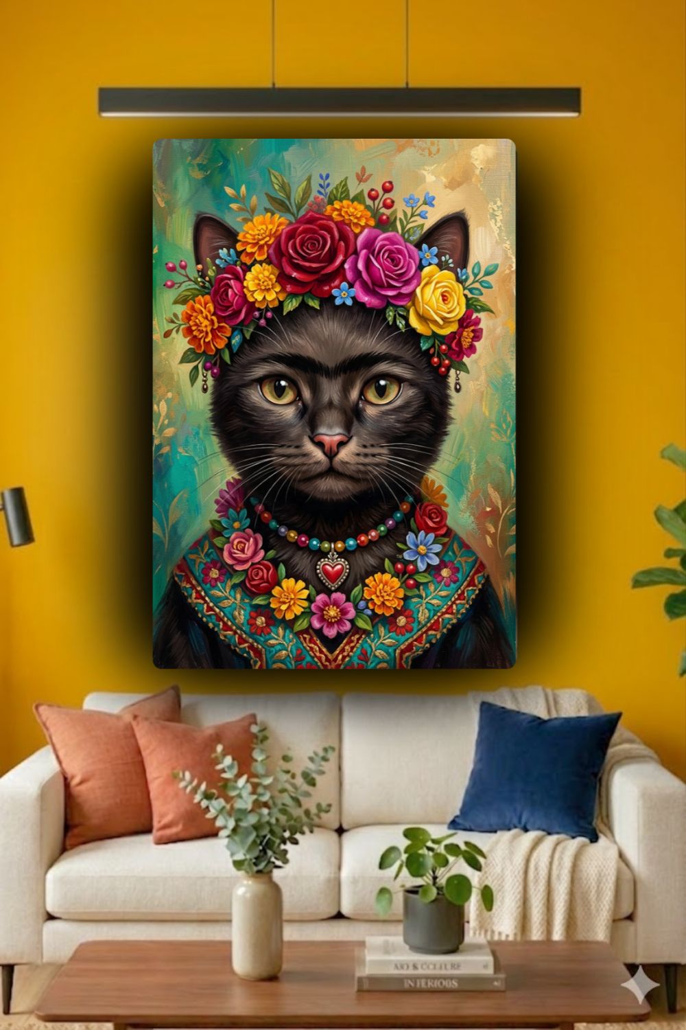 Quadro Frida Kahlo Felina