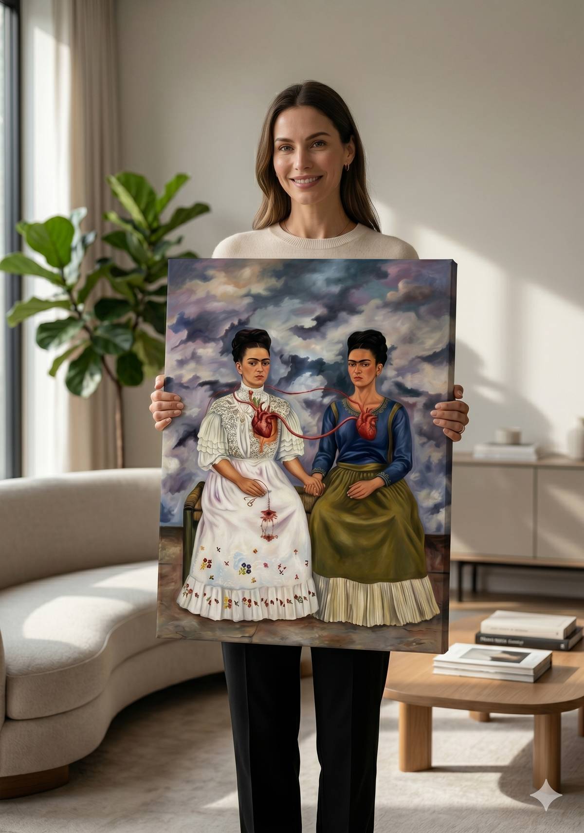 Quadro As Duas Fridas de Frida Kahlo