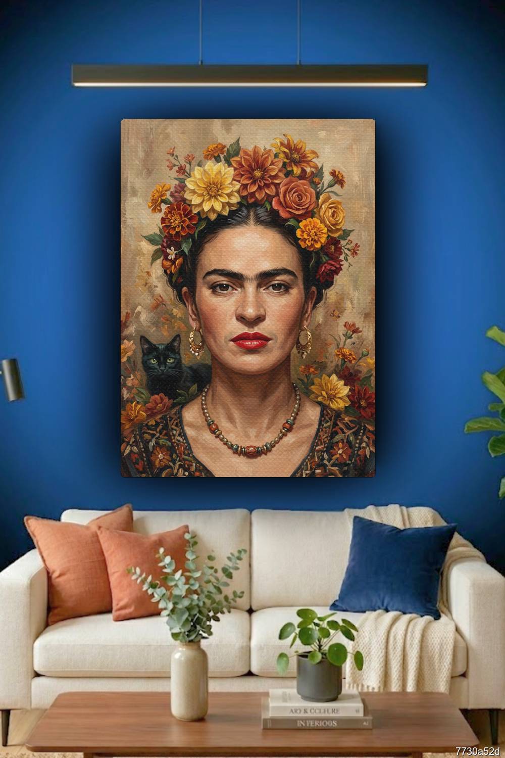 Quadro Frida Kahlo arte premium sala Centro Rio de Janeiro decoração moderna fundo bege