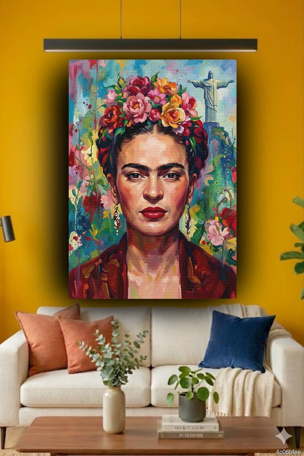 Quadro Frida Kahlo Cristo Redentor decoração sala moderna RJ