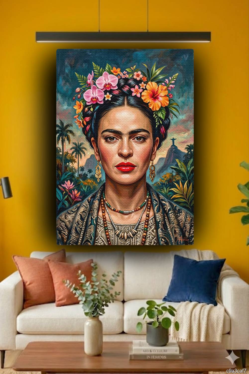 Quadro Frida Kahlo Jardim Botânico decoração moderna Rio de Janeiro
