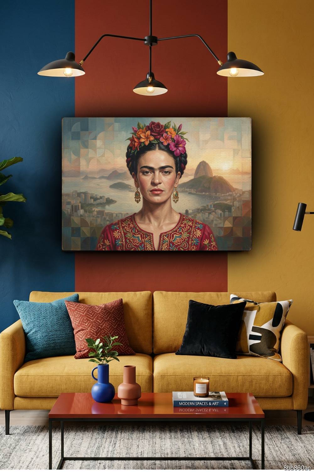 Quadro Frida Kahlo Pão de Açúcar decoração contemporânea Rio de Janeiro