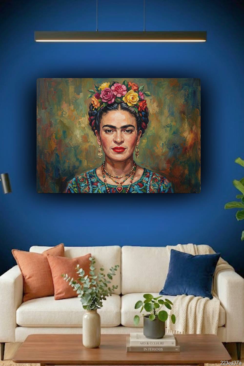Quadro Frida Kahlo sofisticado decoração sala Centro do Rio de Janeiro fundo neutro