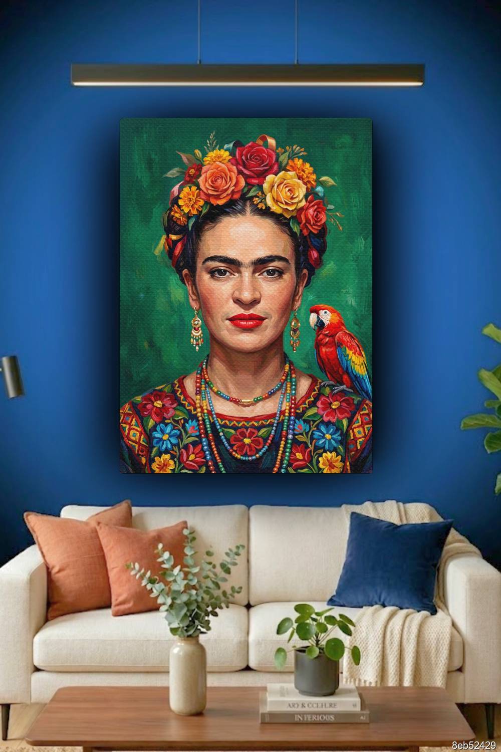 Quadro Frida Kahlo vibrante decoração sala RJ moderno artístico